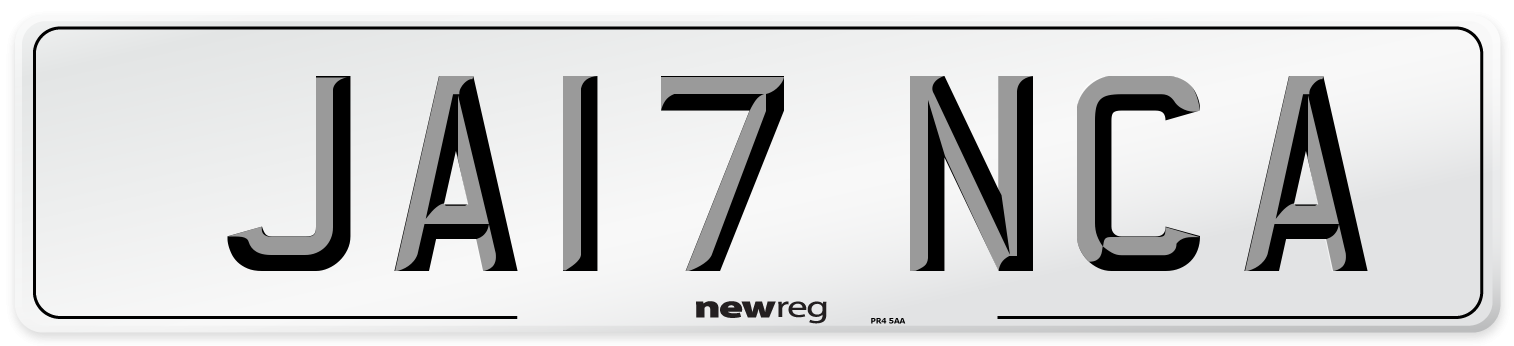 JA17 NCA Number Plate from New Reg